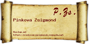 Pinkova Zsigmond névjegykártya